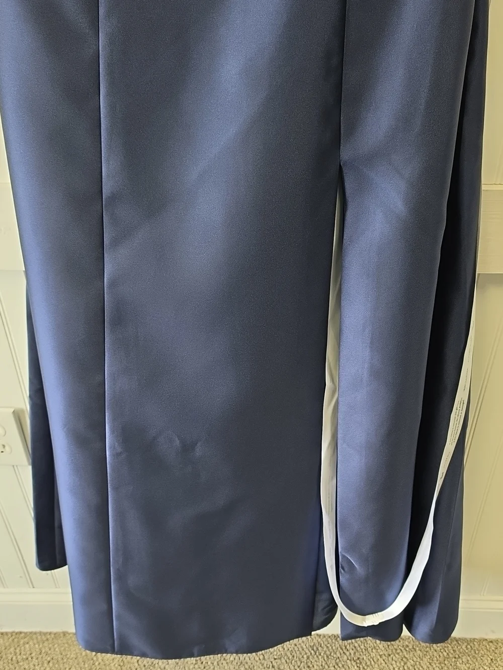 Alfred Sung NWT Midnight Navy Square Neck D826 Maxi Gown Dress Size 14 - Picture 5 of 10